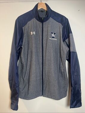 Under Armour Navy and Gray Zip-Up Warm-Up Jacket